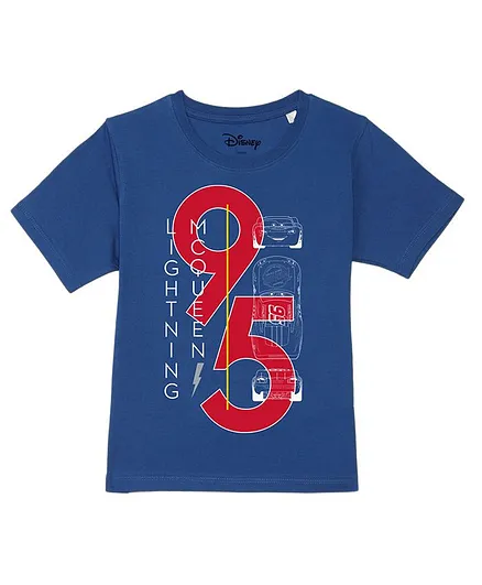 Disney By Wear Your Mind Half Sleeves 95 Print Tee - Blue