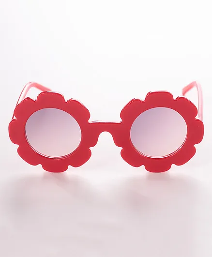 Babyhug Flower Shaped Sunglasses - Red