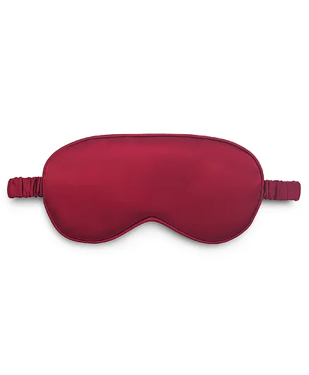 Jenna Silk Plain Sleeping Eye Mask - Maroon