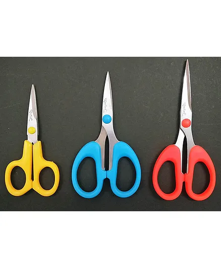 ROCKET EZ073 German Stainless Steel Scissor Pack Of 3 - Multicolour