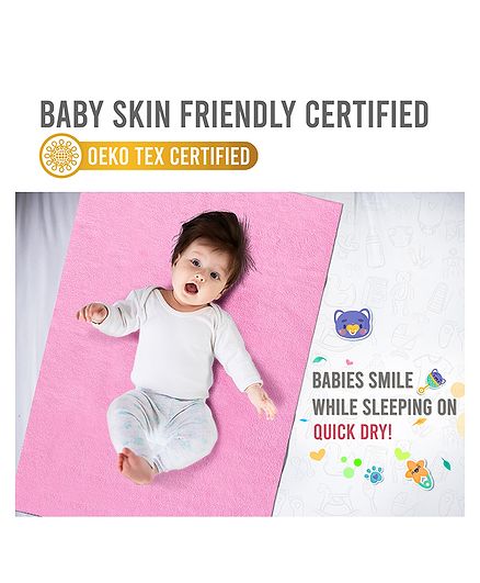 Quick Dry Bed Protector Medium - Pink
