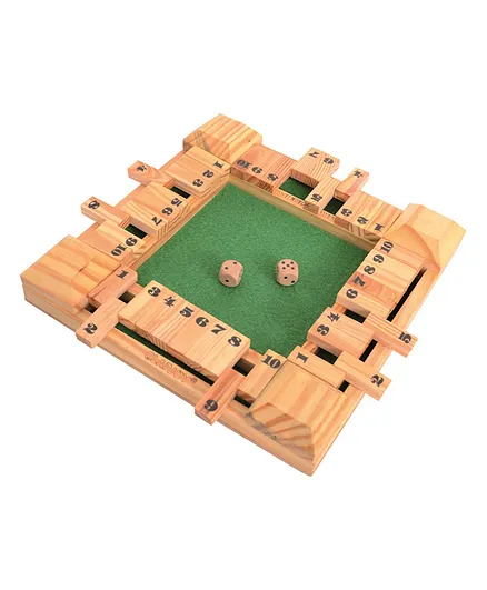 CLAPJOY Shut The Box Wooden Dice Game - Beige CLAPJOY Shut The Box Wooden Dice Game - Beige