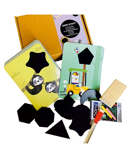Doxbox Shapes Flashcards with Chalkboard Activity