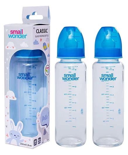 Small Wonder Borosilicate Glass Bottle Pack Of 2, 250 ML