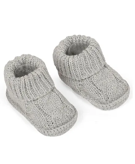 Baby Moo Solid Newborn Socks - Grey
