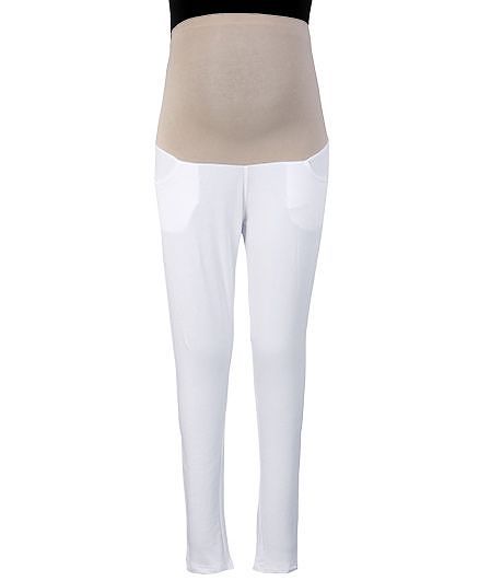 Kriti Ethnic Maternity Jeggings - White