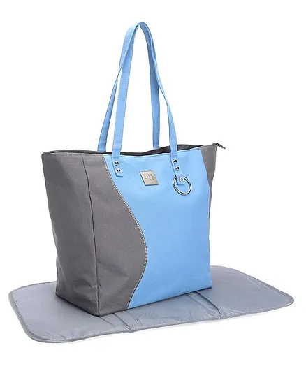 Mee Mee Diaper Bag With Changing Mat - Blue Grey