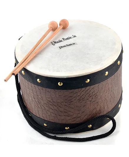 Music People Wooden Hand Drum With Pair Of Strikers - Brown