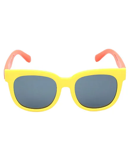 Spiky Solid Polarised UV Protected Sunglasses - Yellow