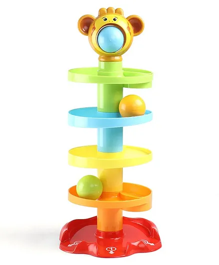 Babyhug Roll Ball Giraffe Shaped Set - Multicolour