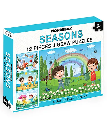 WONDRBOX Seasons Jigsaw Puzzle Pack of 4 Multicolour - 48 pieces