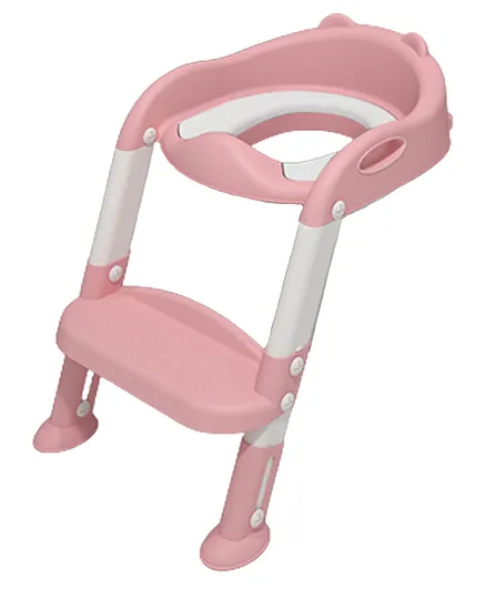 SYGA Toilet Potty Trainer Seat With Step And Ladder Chair Kit Potty Seat - Pink