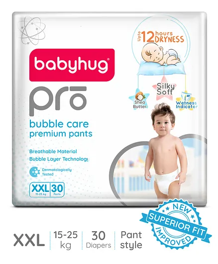 Babyhug Pro Bubble Care Premium Pant Style Diapers X Extra Large - 30 Pieces