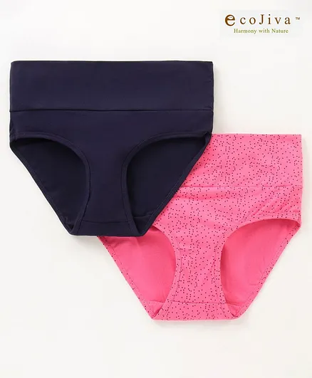 Bella Mama Maternity Panties Pack of 2 - Pink Black