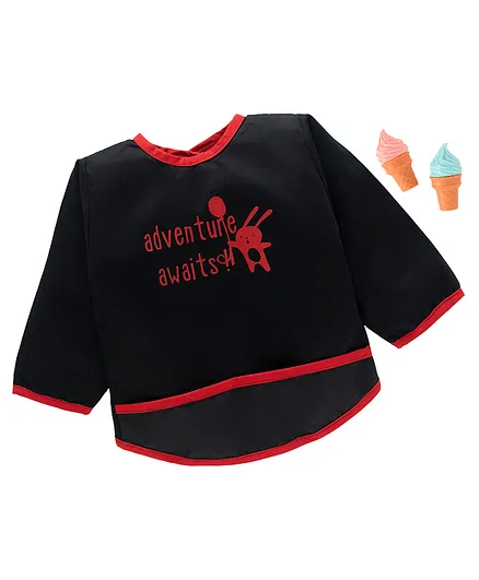 Kadambaby Adventure Awaits Toddler Bib - Black
