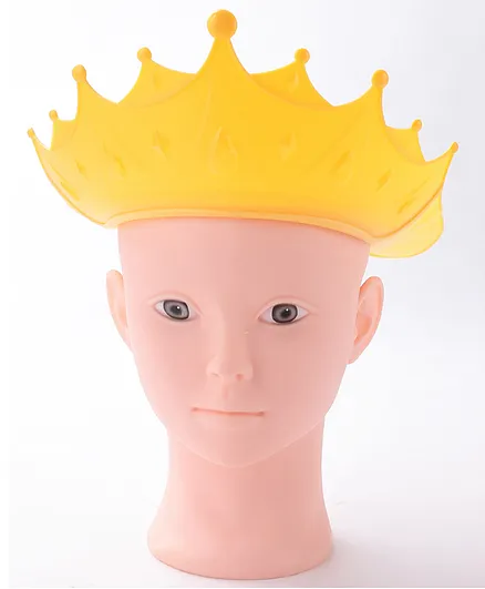 Babyhug Silicone Crown Shape Baby Shower Cap - Yellow