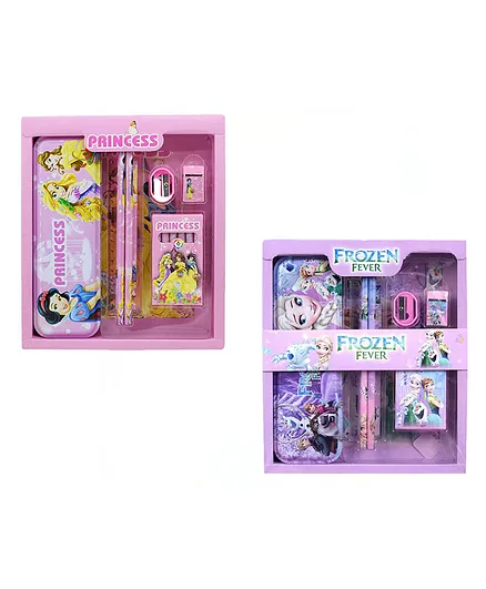 Vinmot Princess & Frozen Stationery Set for Kids Birthday and Return Gift Set of 2 - 24 Pieces
