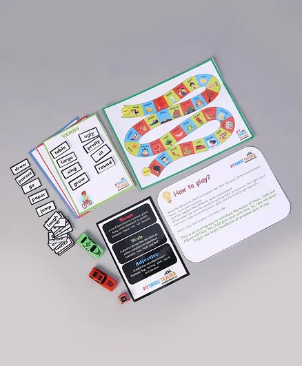 My House Teacher Noun Verb Adjective Concept Magic Activity Board Game - Multicolor