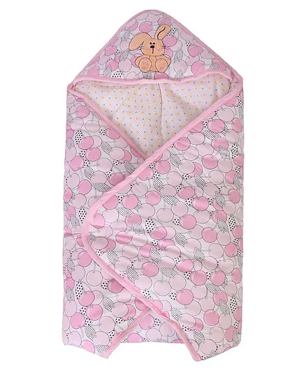 Enfance Nursery Apple Printed Wrapper - Pink