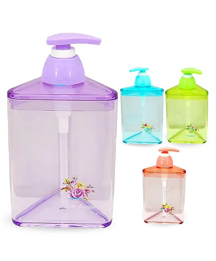 FunBlast Sanitizer & Soap Dispenser Triangle Shape Purple 420 ml