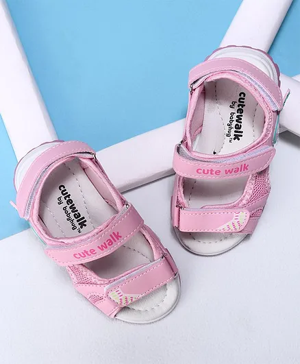 Cute Walk by Babyhug Sandals with Velcro Closure - Pink
