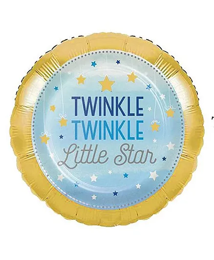 Funcart Twinkle Twinkle Little Star Foil Balloon - Blue
