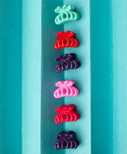 Jewelz Set Of 6 Butterfly Claw Hair Clutchers - Multi Color