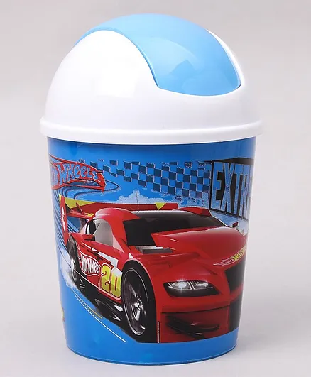 Disney Hot Wheels Swing Bin With Lid - Blue