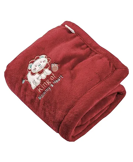 Brandonn Supersoft Double Layered Fluffy Mink Baby Blanket - Maroon