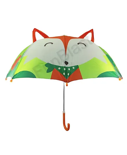 FunBlast Cartoon Shaped Long-Handle Umbrella - Green