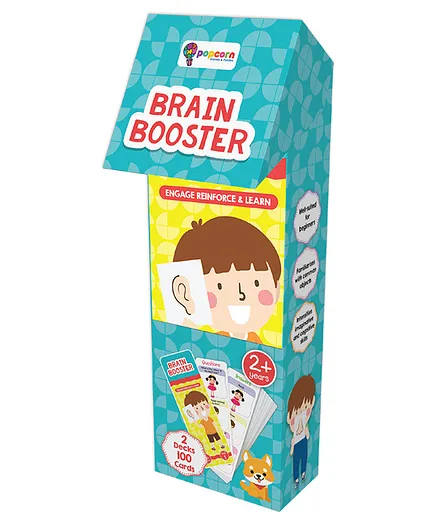 Popcorn Games and Puzzle Brain Booster Engage Reinforce and Learn 2 Decks - 100 Cards