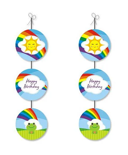 Prettyurparty Rainbow Theme Danglers - Multicolor