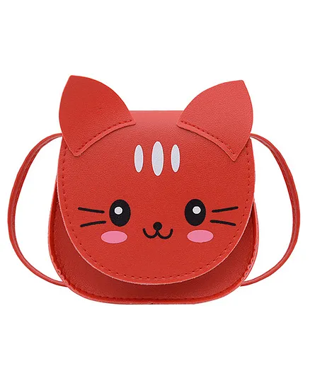 SYGA Children's Cat Shoulder Sling Cartoon Backpack - Red