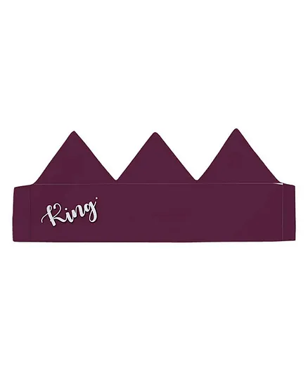 Right Gifting Satin Fabric Crown With Adjustable Velcro Closure - Maroon