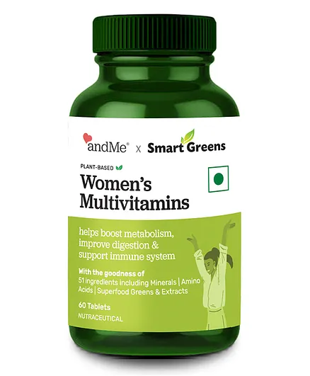 AndMe Smart Green Plant Based MultiVitamin Tablets - 60 Tablets