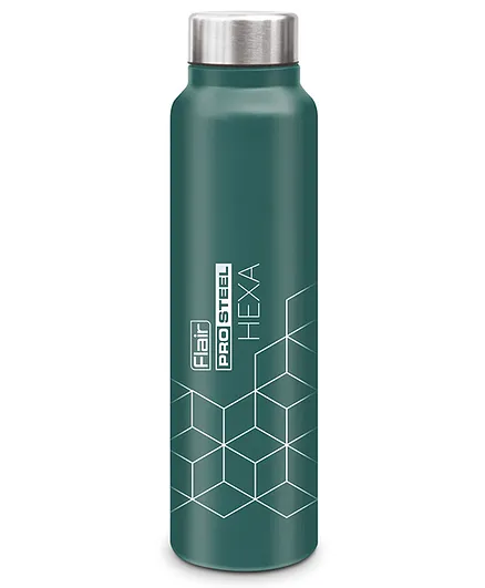 Flair Houseware Hexa Stainless Steel Water Bottle Green - 1000 ml