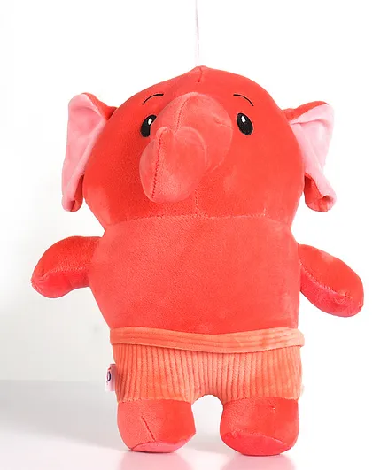 KiddyBuddy Elephant Soft Toy Peach - Height 29 cm