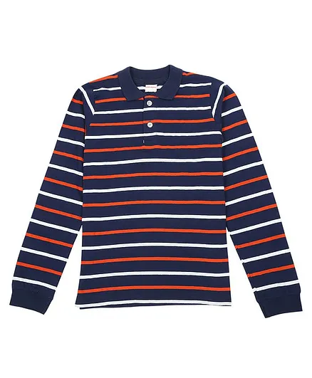 RAINE AND JAINE Full Sleeves Striped Tee - Navy Blue