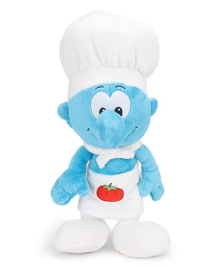Smurfs Soft Toy Cook Smurf White Blue - 30cm
