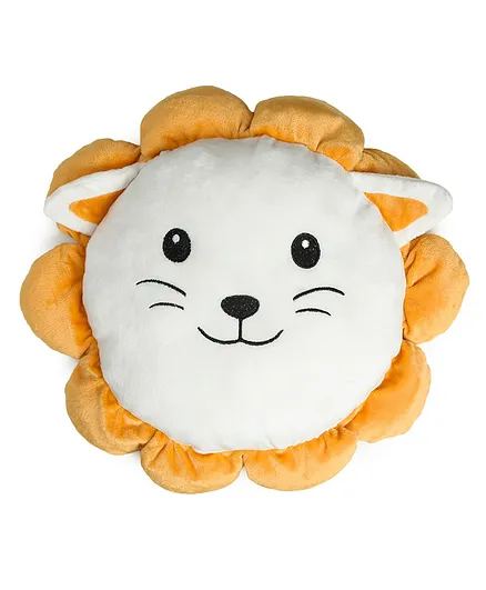 Lattice Plush Lion Soft Toys Pillow - White