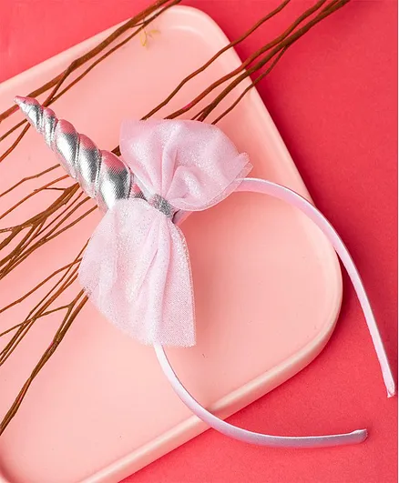 Jewelz Cute Unicorn Bow Hair Band - Pink