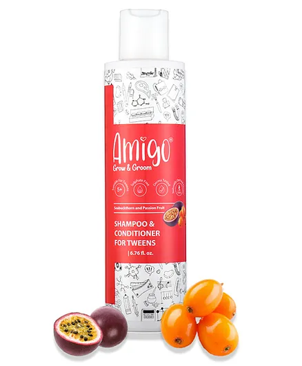 Amigo Deep Nourishing 2 IN 1 Shampoo & Conditioner with Passion Fruit & Sea Buckthorn - 200 ml