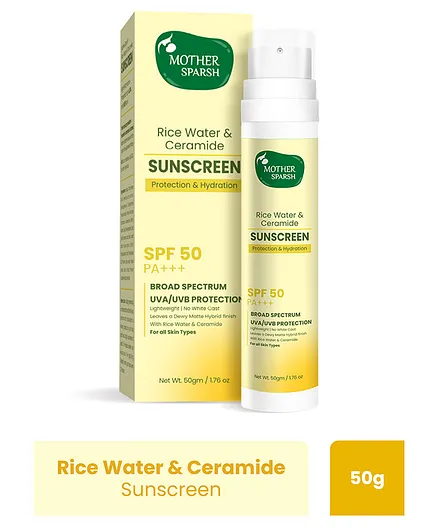 Mother Sparsh Protect & Hydrate Sunscreen SPF 50 PA - 50 Gm