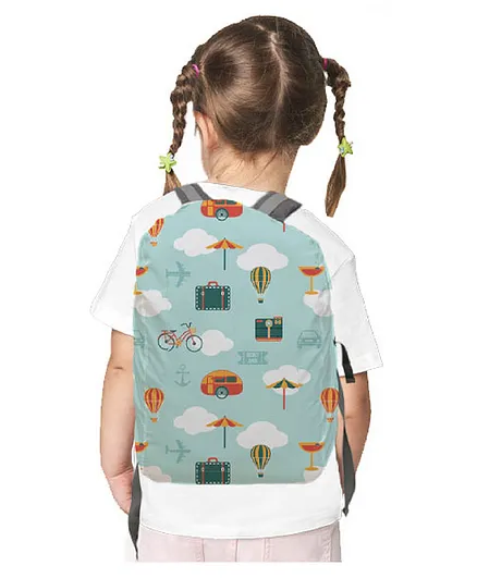 Right Gifting Water Repellent Vehicle Print Backpack Rain Cover - Multicolor