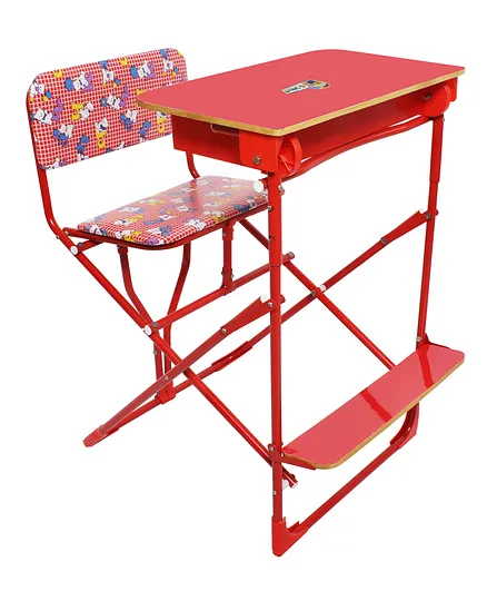 Lattice Folding Multipurpose Study Desk with Sliding Drawer (Color May Vary)