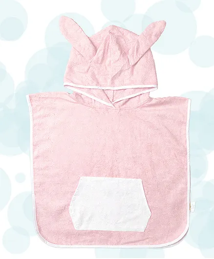 FancyFluff Bamboo Cotton Bunny Poncho - Pink