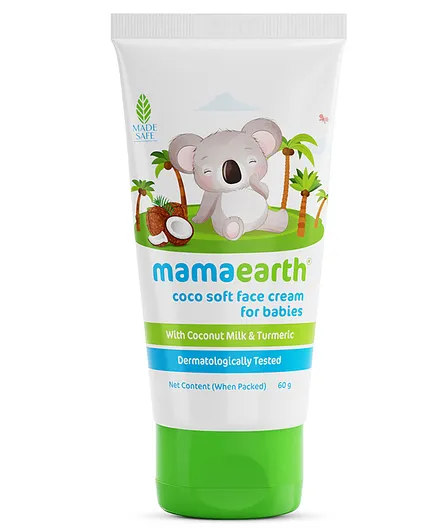 Mamaearth Baby Coco Soft Face Cream With Coconut Milk & Turmeric - 60 gm