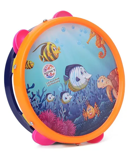 Ratnas Harmony Dafli Animal Print - Orange & Blue