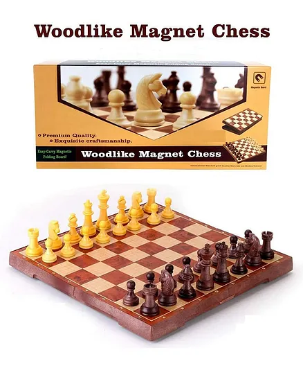 YAMAMA Wooden Chess with Folding Chess Board Staunton Chess Pieces & Storage Box For Kids- Multicolor YAMAMA Wooden Chess with Folding Chess Board Staunton Chess Pieces & Storage Box For Kids- Multicolor