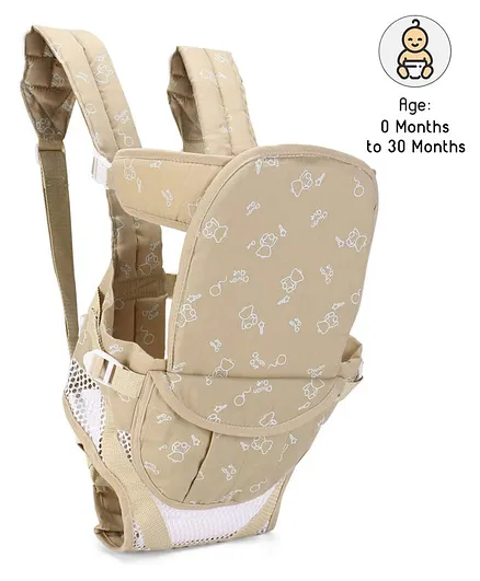 Printed 6 in 1 Baby Carrier - Light Brown